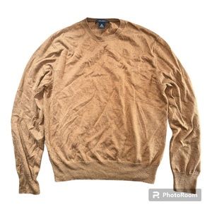 Banana Republic Silk Cashmere Crewneck Camel Men's Sweater